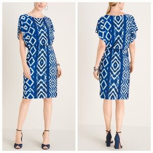 Chico's Blue and White Patterned Dress